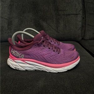Hoka One One Women Size 7.5 Clifton 8 1119394 Grape Wine Beauty Berry Shoes
